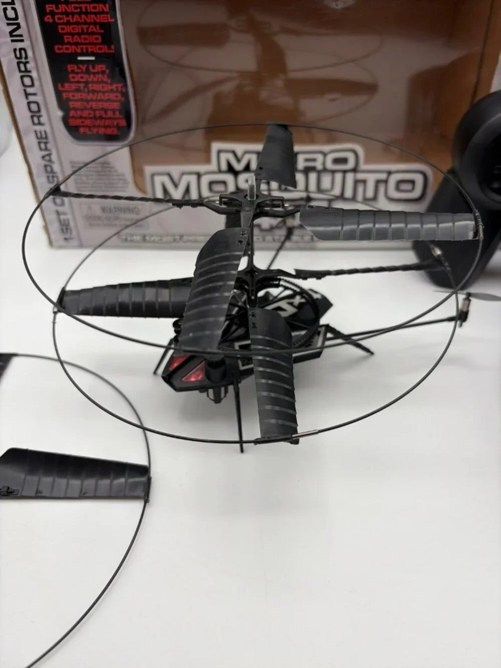 BladeRunner Micro Mosquito 4x4 Electric RC Helicopter 4-Channel Tested Working